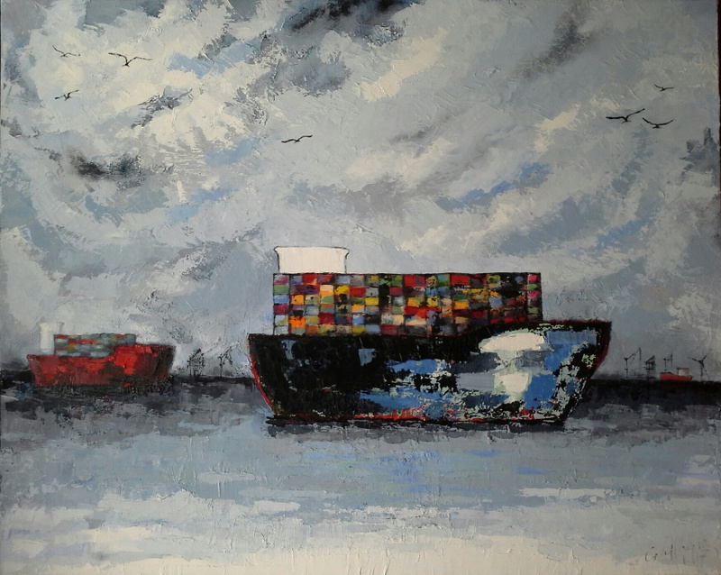 Carolina-Villagra-Roth - Bild Containerschiffe