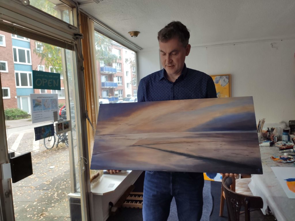 Jens-Peter-Tschuschke mit Bild das Meer